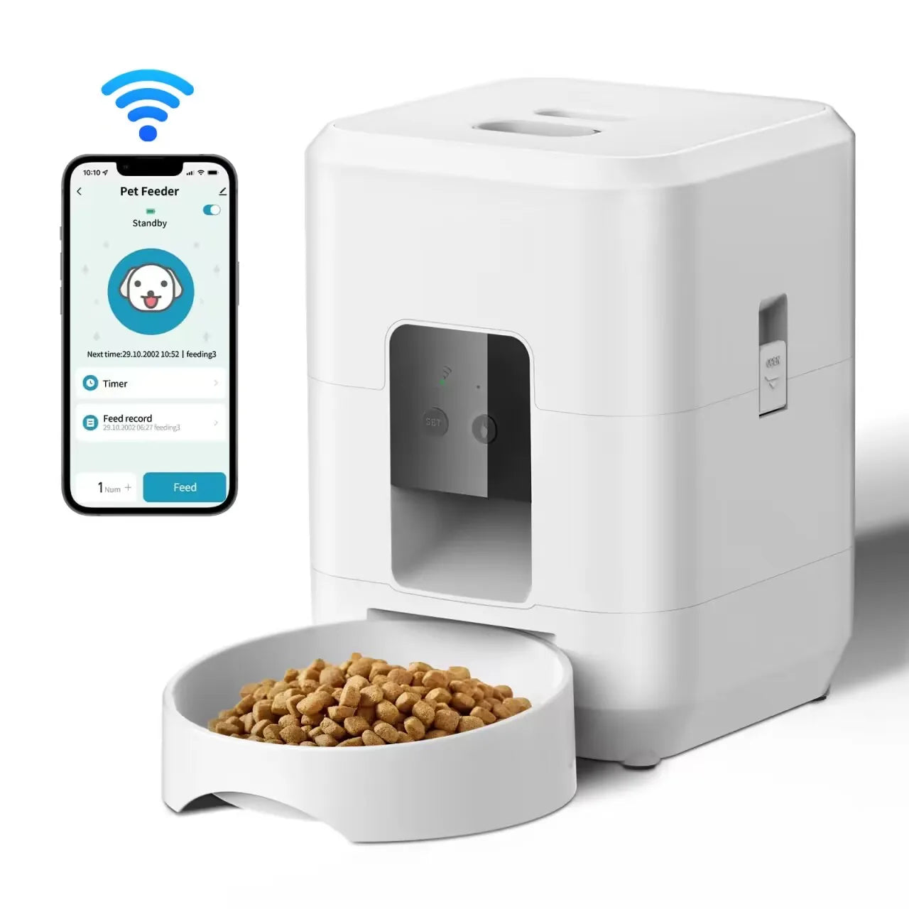 Smart Automatic Pet Feeder – Timed Cat & Dog Food Dispenser