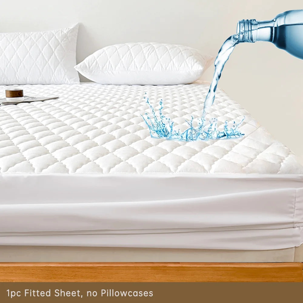 Waterproof Mattress Protector Fitted Sheet – Multiple Sizes & Colors