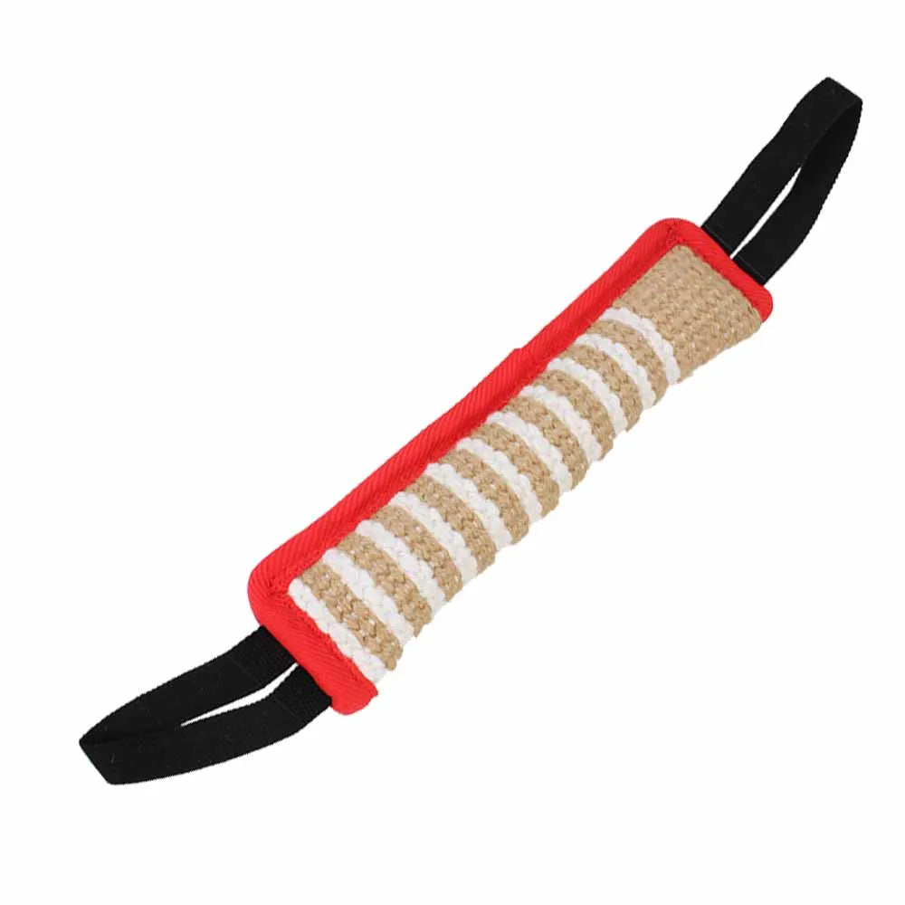 Dog Training Bite Tug Toy – Durable Chew Pillow with 2 Rope Handles