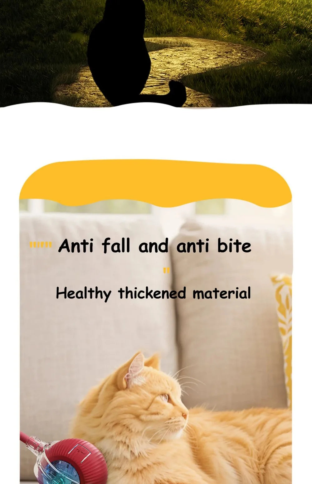 Rechargeable Smart Cat Ball Toy – Auto Rolling with Faux Tail, Imitates Mouse