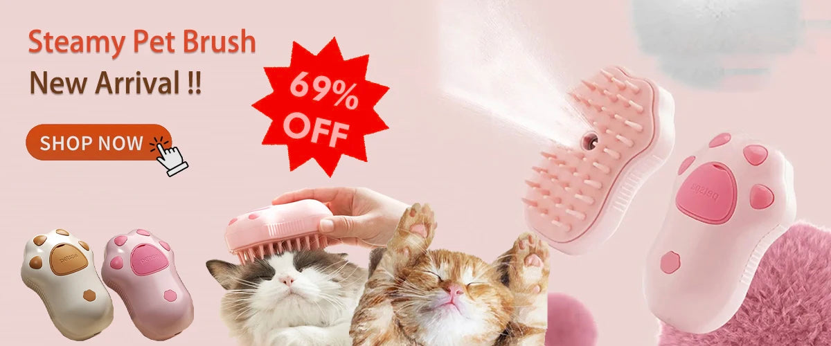 Dog & Cat Grooming Brush – Anti-Knot & Hair Removal Comb for Short Hair Pets