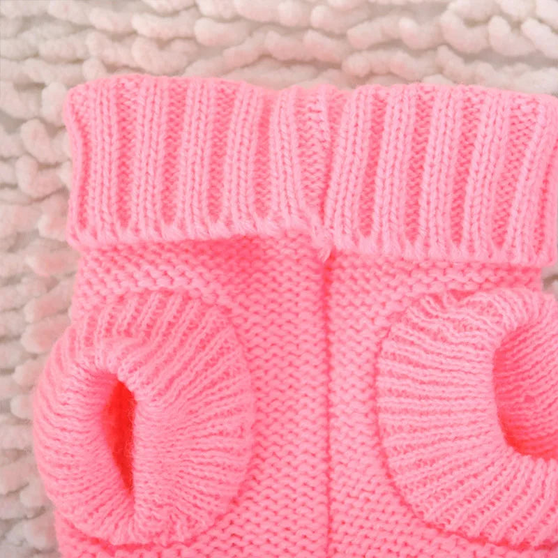 Knitted Dog Sweater – Winter Pet Clothes for Small & Medium Dogs