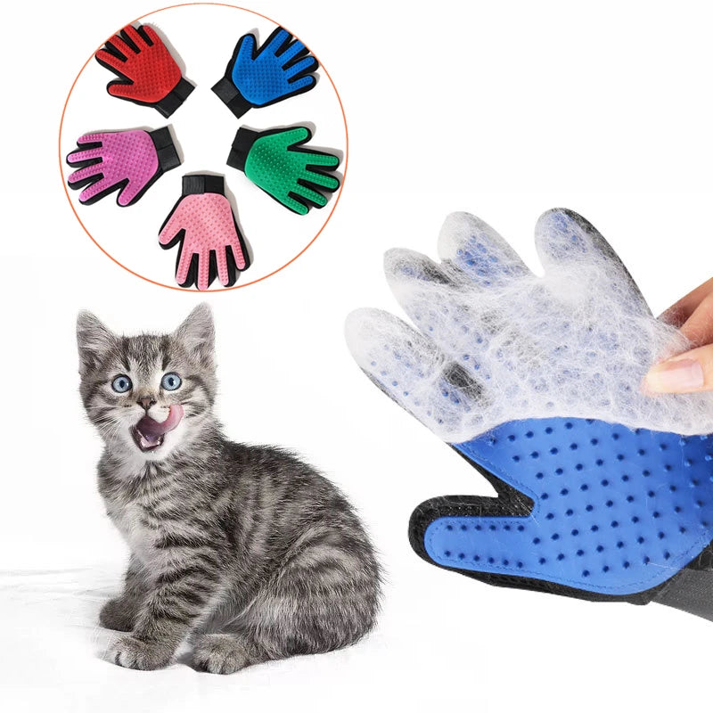 Pet Grooming Glove – Deshedding & Massage Brush for Cats and Dogs