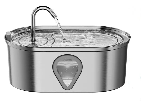 3.5L Stainless Steel Automatic Cat Water Fountain with LED Light