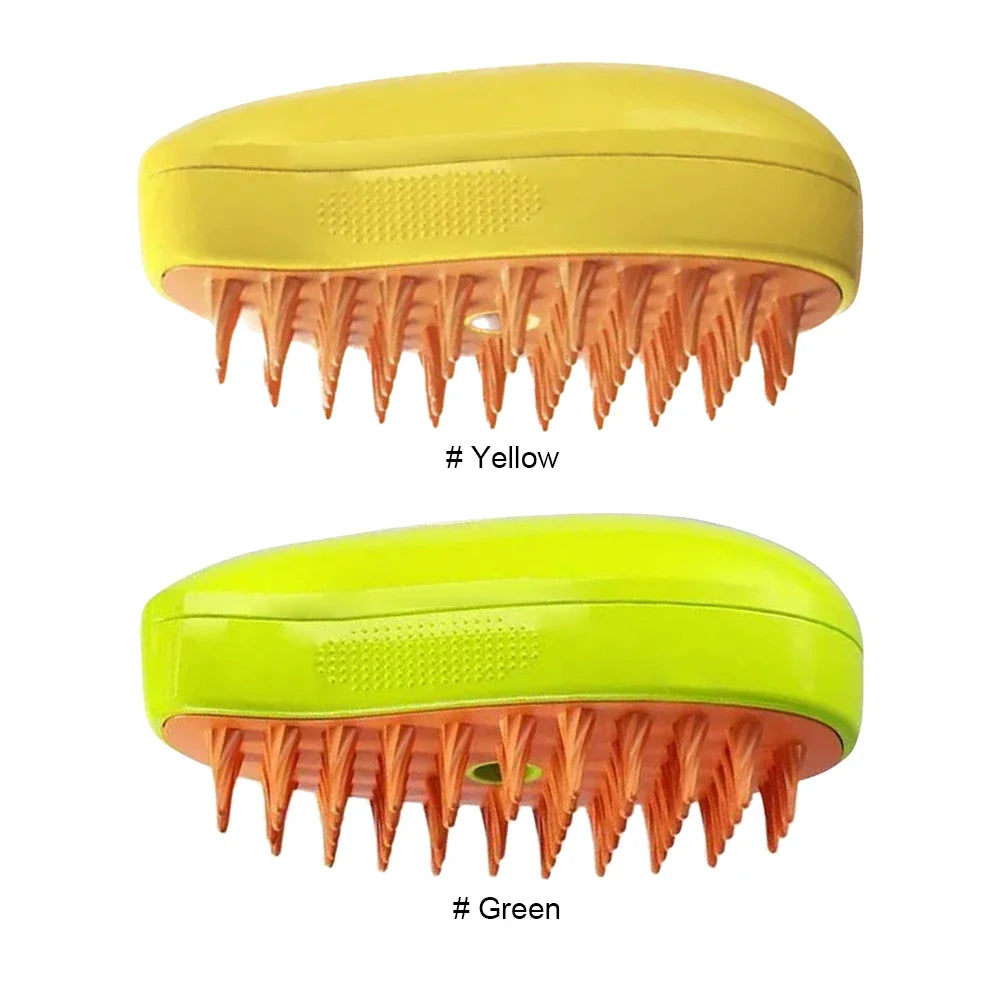 3-in-1 Pet Spray Massage Brush – Foldable Steam Comb for Bathing & Hair Removal