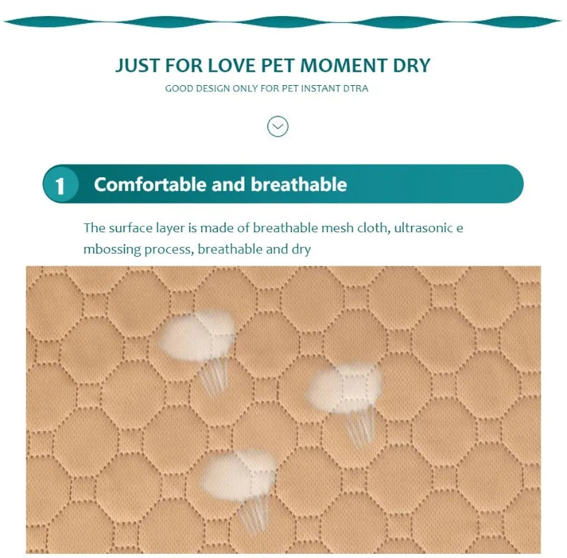 Washable Reusable Dog Pee Pad – Absorbent Puppy Training & Bed Mat