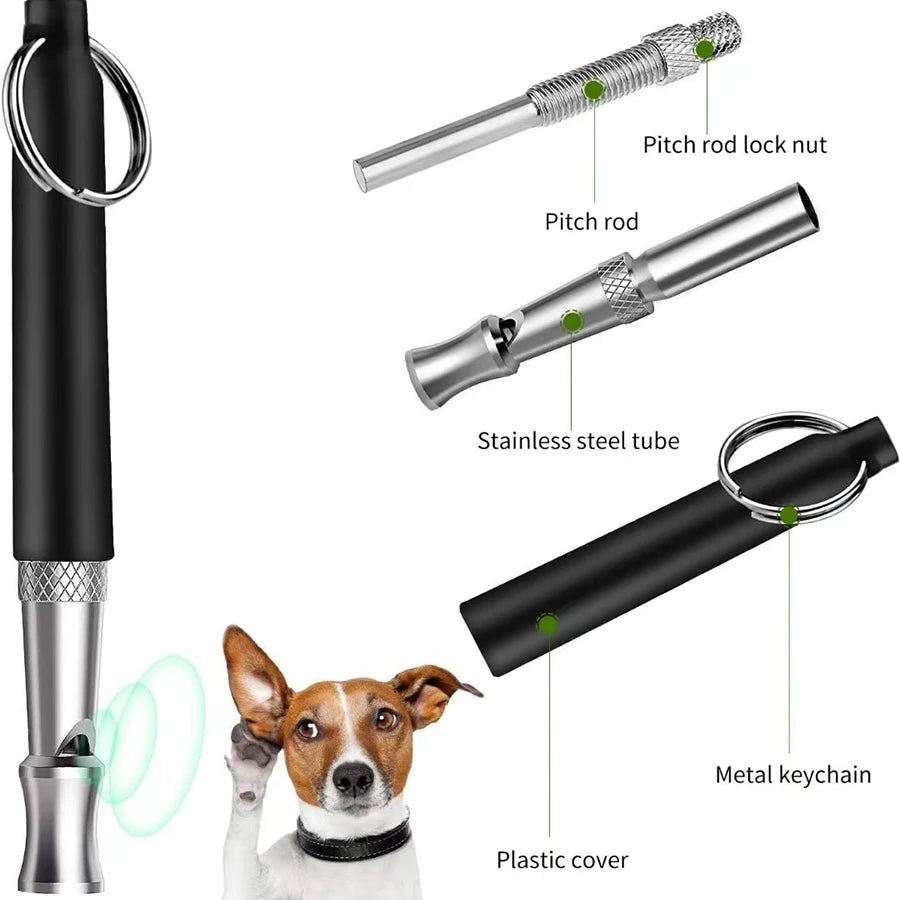 Ultrasonic Dog Training Whistle – Adjustable Sound Wave Trainer Flute