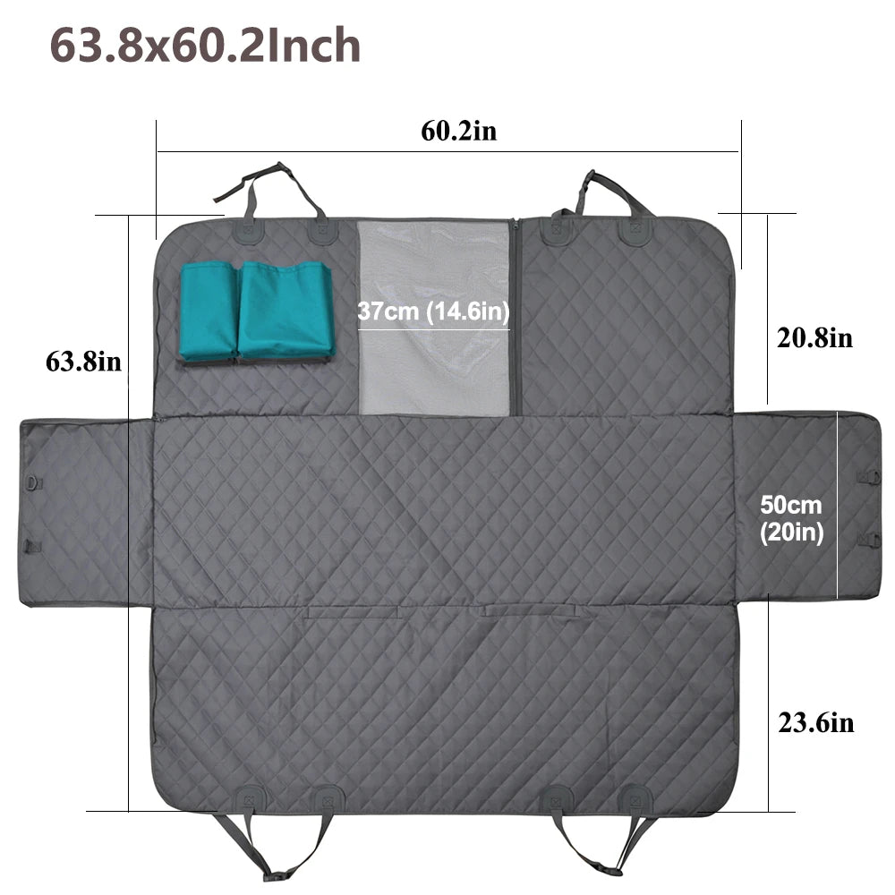 PETRAVEL Waterproof Dog Car Seat Cover – Hammock-Style Rear Seat Protector