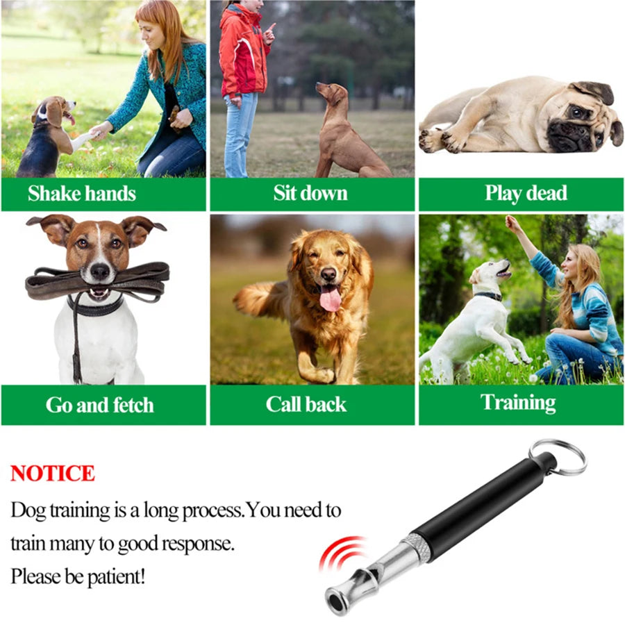 Ultrasonic Dog Training Whistle – Adjustable Sound Wave Trainer Flute