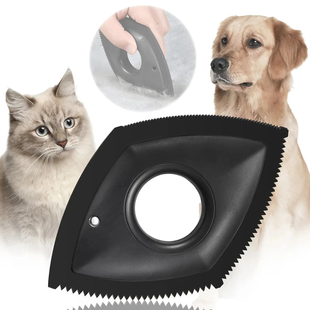 4-Mode Pet Hair Remover Brush – Reusable Cleaning Comb for Furniture & Car Seats
