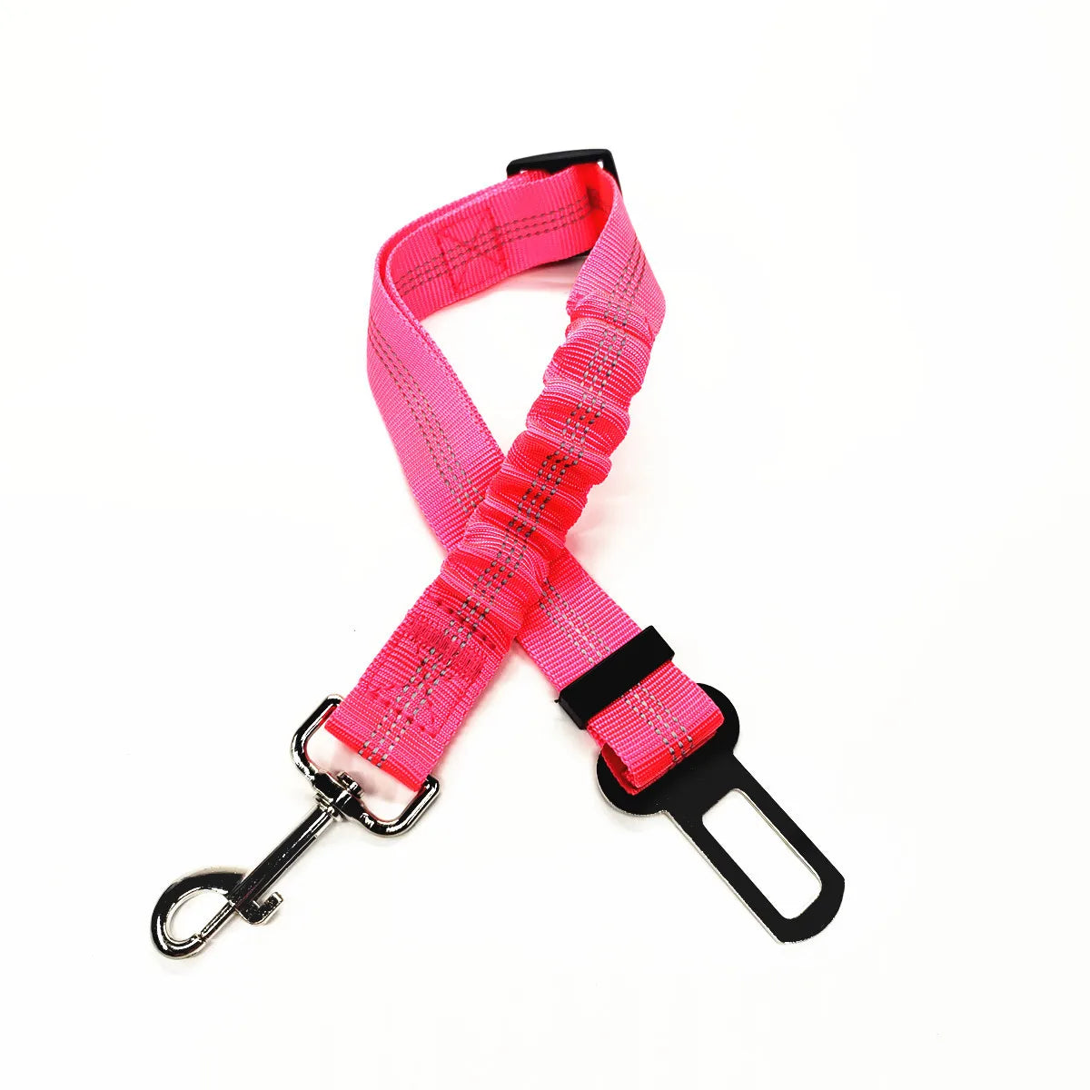 Adjustable Reflective Dog Car Seat Belt – Cushioned Elastic Travel Harness