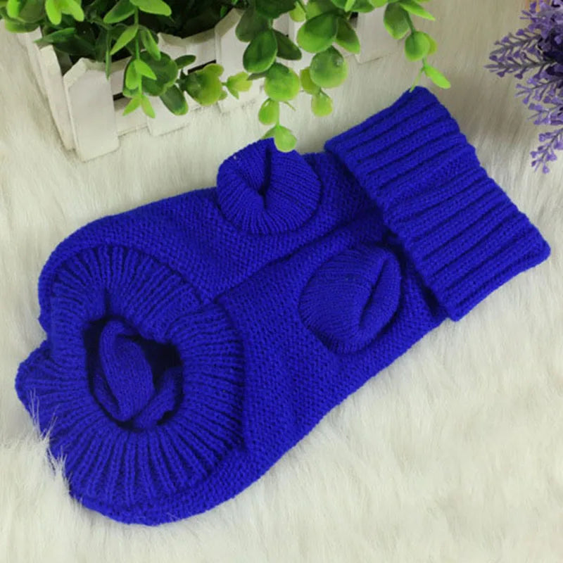 Knitted Dog Sweater – Winter Pet Clothes for Small & Medium Dogs