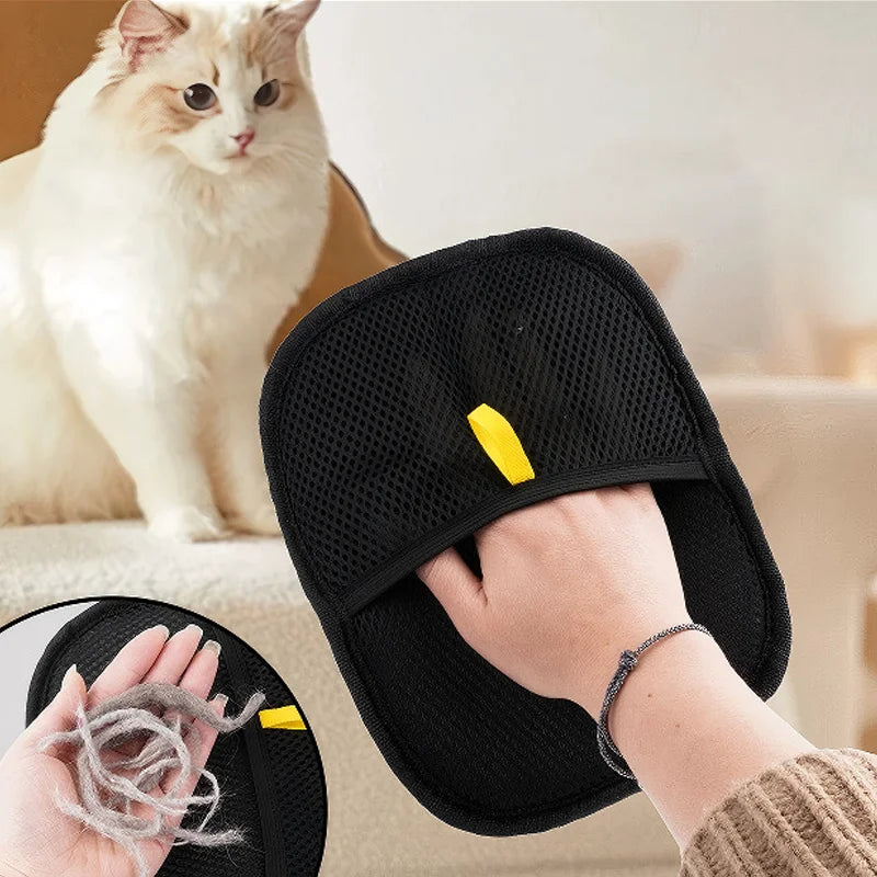 Pet Hair Remover Glove Brush – Static Grooming Tool for Sofa, Carpet & Clothes
