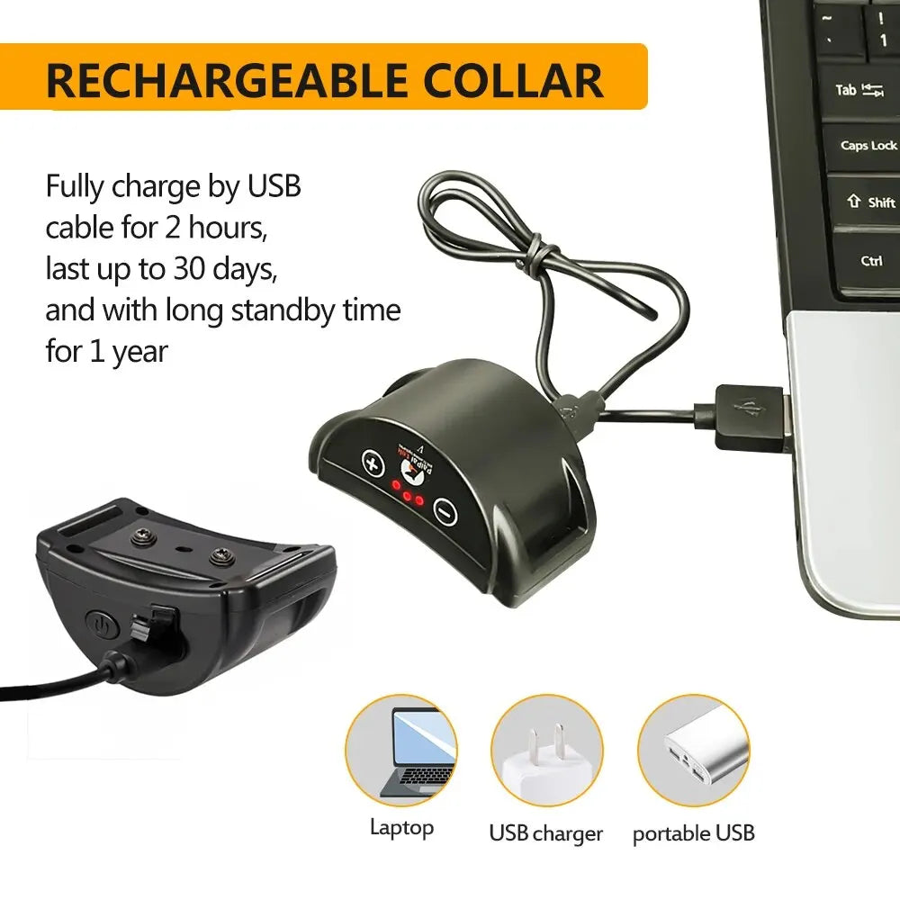 Rechargeable Anti-Bark Dog Collar – Vibration Training Collar for Small & Medium Dogs