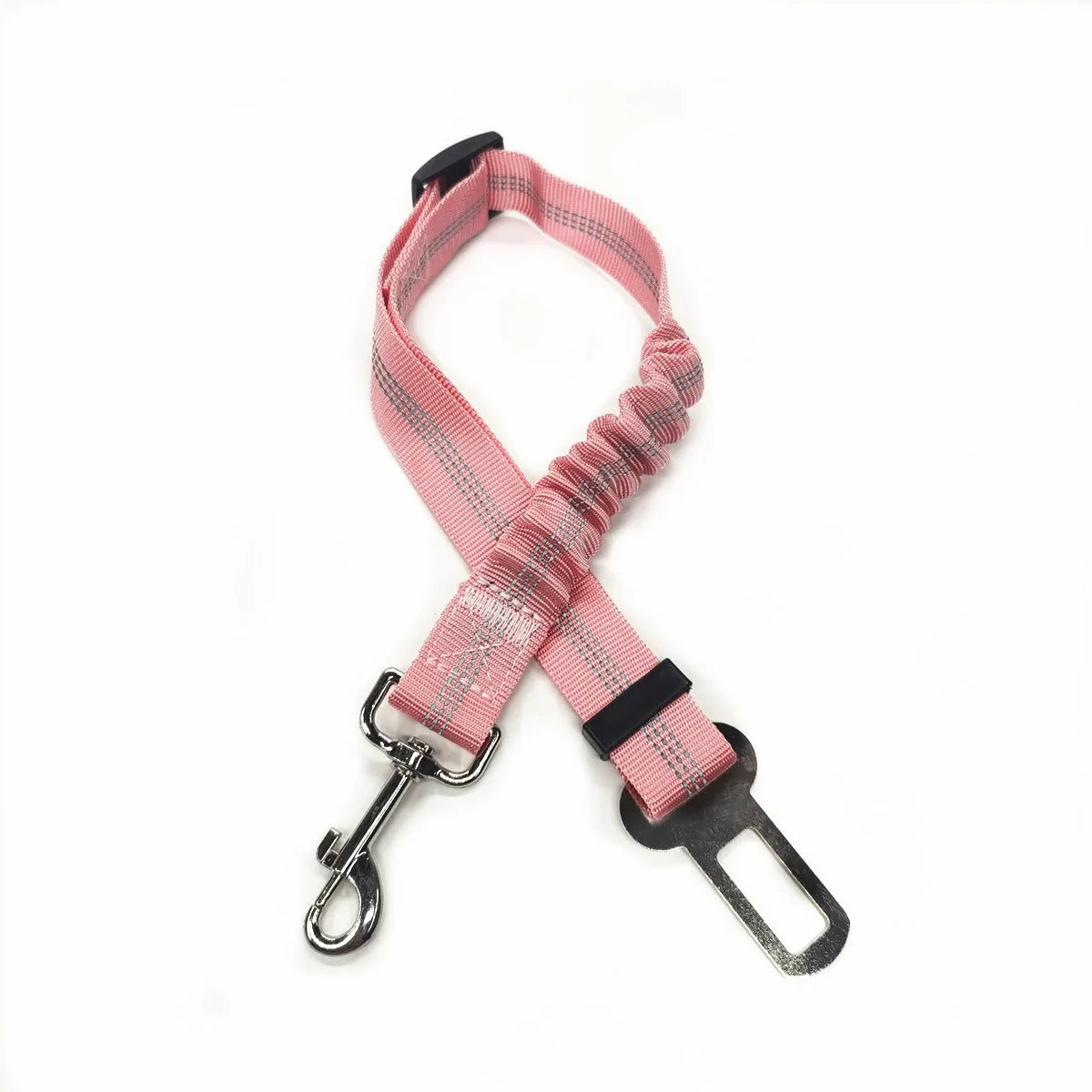 Adjustable Reflective Dog Car Seat Belt – Cushioned Elastic Travel Harness