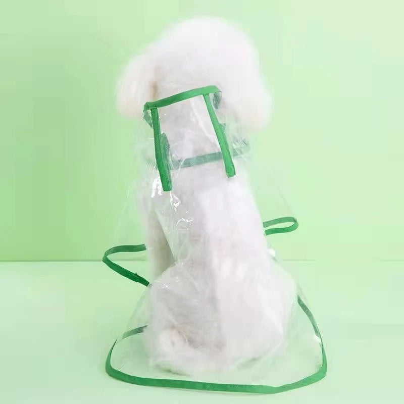 Transparent Dog Raincoat – Waterproof Hooded Jacket for Small Dogs & Puppies