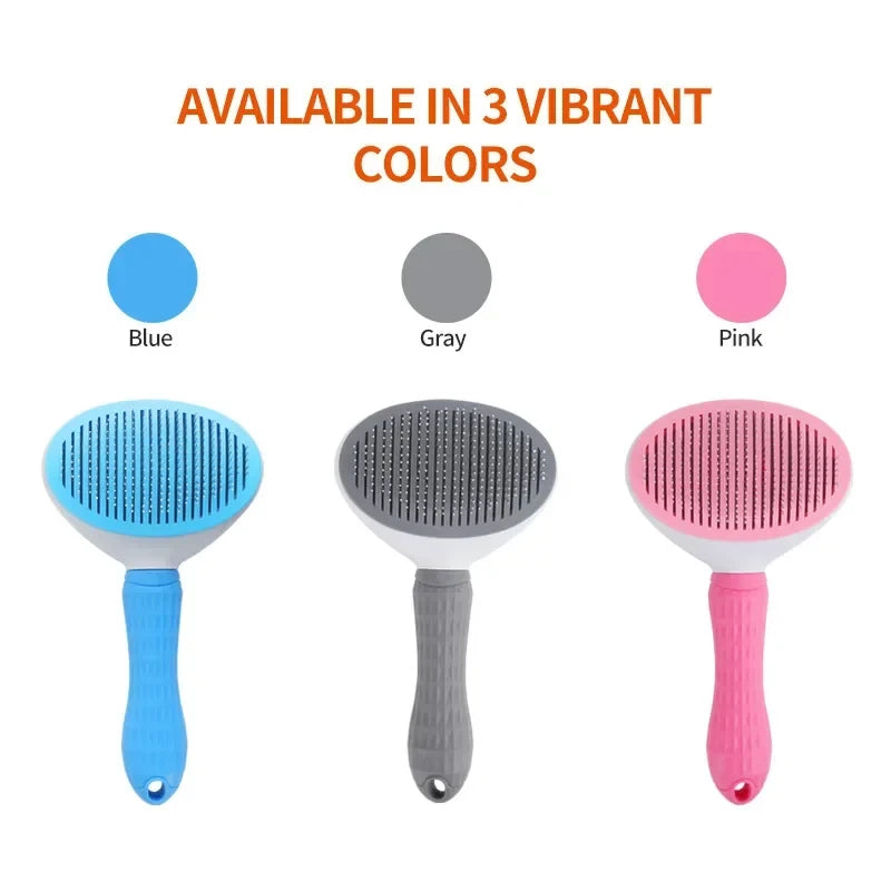 Stainless Steel Pet Grooming Comb – Cat & Dog Brush for Long Hair Care