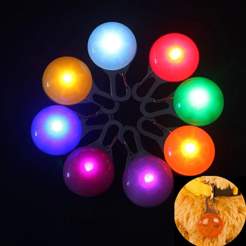 LED Flashing Dog Collar – Glowing Night Safety Pet Collar with Pendant