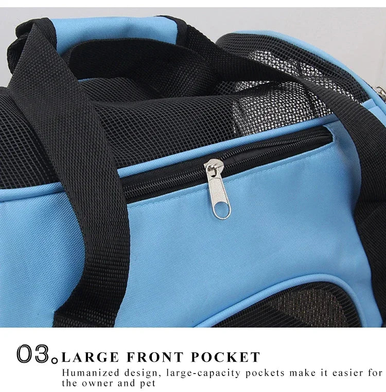 Portable Pet Carrier Bag – Breathable Travel Handbag for Small Dogs & Cats
