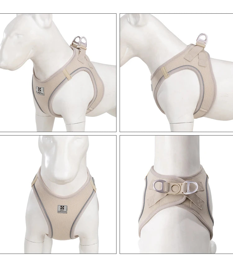 Reflective Dog Harness & Leash Set – Adjustable Pet Vest for Small & Medium Dogs