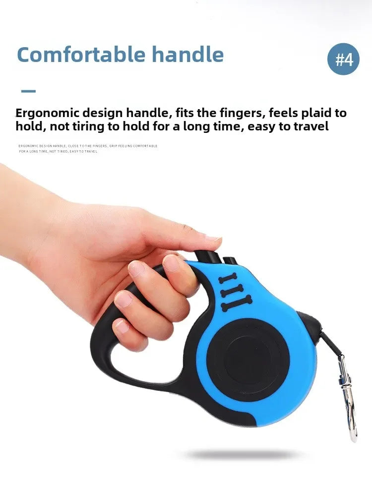 Retractable Dog Leash – 3M/5M Durable Nylon Lead for Small to Large Pet