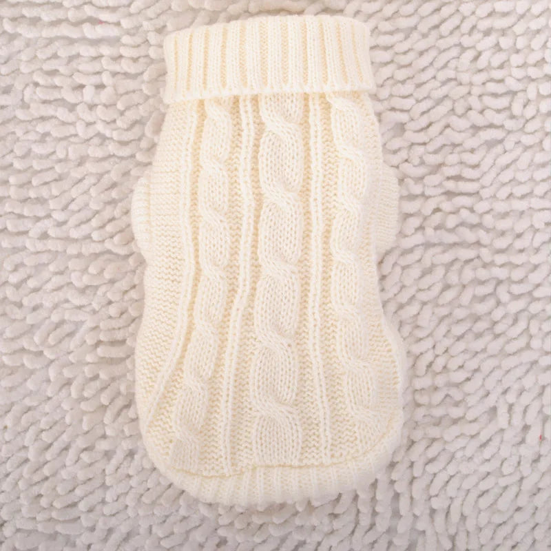 Knitted Dog Sweater – Winter Pet Clothes for Small & Medium Dogs