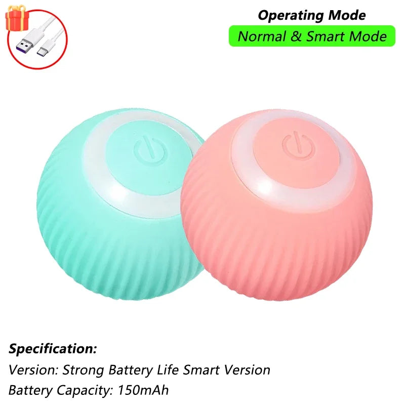 Interactive Rolling Cat Ball – Smart Rechargeable Toy with Tail