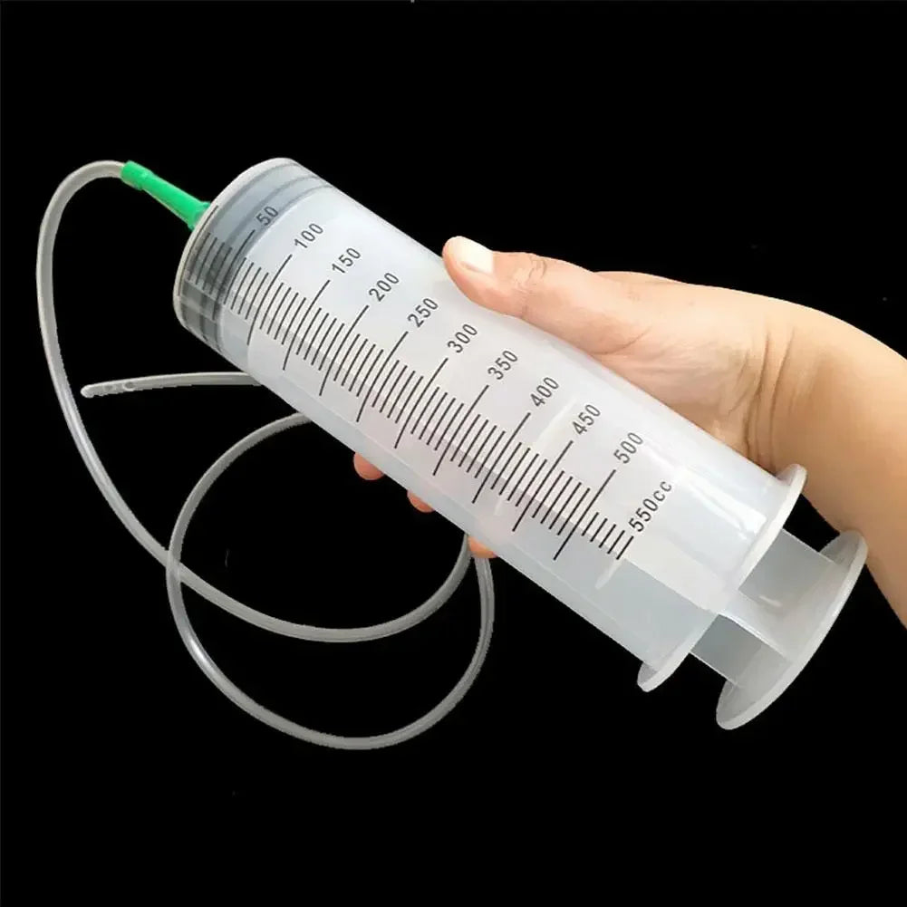100ml–550ml Reusable Large-Capacity Syringe with 1m Tube – For Pet Feeding, Liquid Transfer, Glue & Enema Use