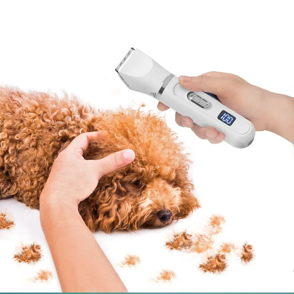 Rechargeable Dog Hair Clippers – Professional Silent Pet Grooming Trimmer