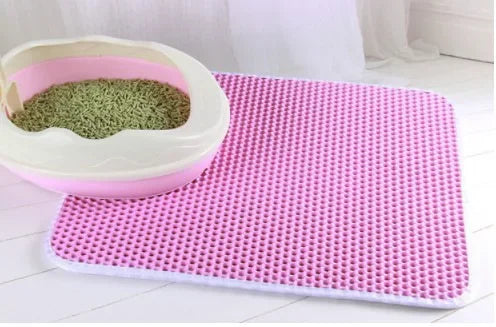 Waterproof Double-Layer Cat Litter Mat – Non-Slip, Washable Pad with Bonus Gift