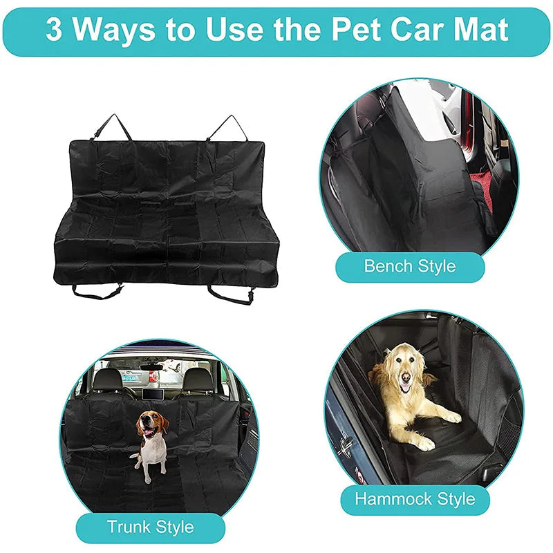 Waterproof Dog Car Seat Cover – Hammock Travel Mat for Back Seat Protection